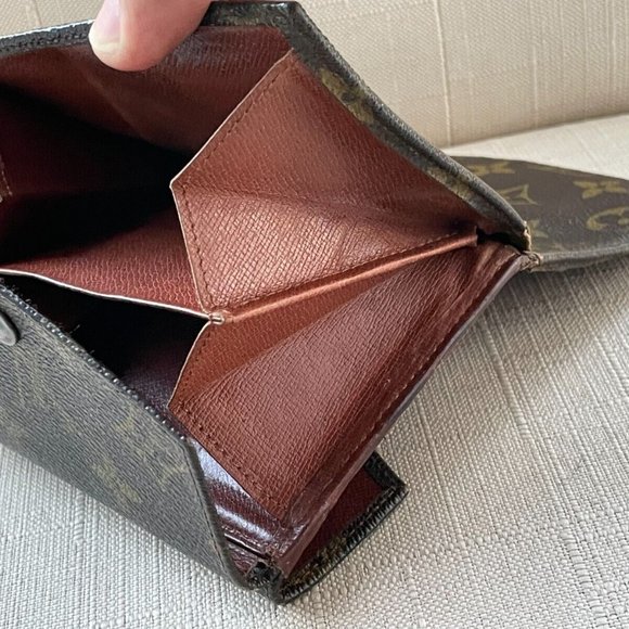 Vintage Louis Vuitton Wallet Brown Monogram Leather Card Holder Made in France - Picture 12 of 13